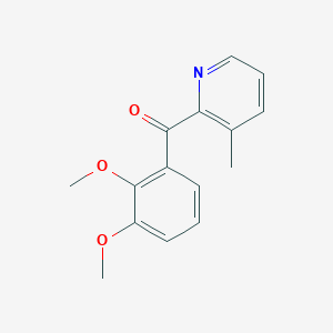 molecular formula C15H15NO3 B1463005 2-(2,3-Dimethoxybenzoyl)-3-methylpyridine CAS No. 1187165-95-2