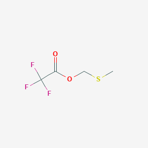 molecular formula C4H5F3O2S B14630083 Acetic acid, trifluoro-, (methylthio)methyl ester CAS No. 57738-67-7