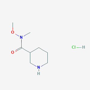 molecular formula C8H17ClN2O2 B1463014 3-(Methoxy-Methyl-carbamoyl)piperidine Hydrochloride CAS No. 1177353-95-5