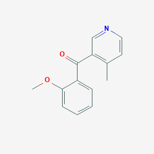 molecular formula C14H13NO2 B1463019 3-(2-Methoxybenzoyl)-4-methylpyridine CAS No. 1187167-75-4
