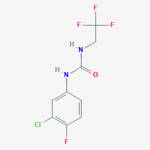 molecular formula C9H7ClF4N2O B1463023 1-(3-Chloro-4-fluorophenyl)-3-(2,2,2-trifluoroethyl)-urea CAS No. 897579-41-8