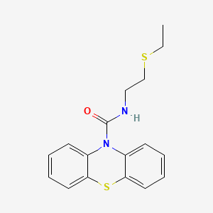 10H-Phenothiazine-10-carboxamide, N-(2-(ethylthio)ethyl)-