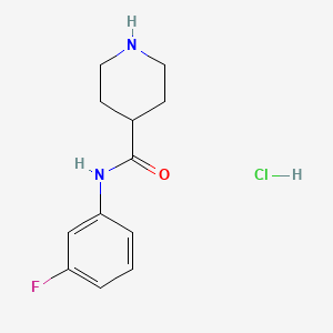 molecular formula C12H16ClFN2O B1463033 N-(3-fluorophenyl)piperidine-4-carboxamide hydrochloride CAS No. 1235441-53-8