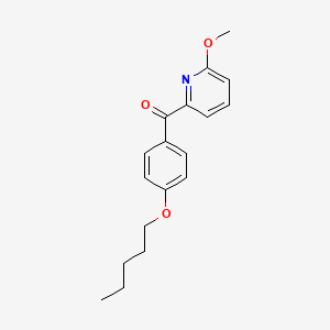 molecular formula C18H21NO3 B1463036 6-Methoxy-2-(4-pentoxybenzoyl)pyridine CAS No. 1187171-44-3