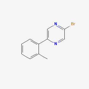 molecular formula C11H9BrN2 B1463039 2-Bromo-5-(2-tolyl)pyrazine CAS No. 1142195-93-4