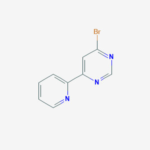 molecular formula C9H6BrN3 B1463051 4-溴-6-(2-吡啶基)嘧啶 CAS No. 1159818-66-2