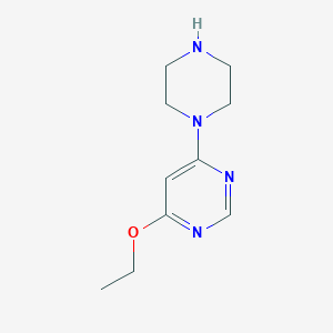 molecular formula C10H16N4O B1463054 4-Ethoxy-6-(piperazin-1-yl)pyrimidine CAS No. 1185538-65-1