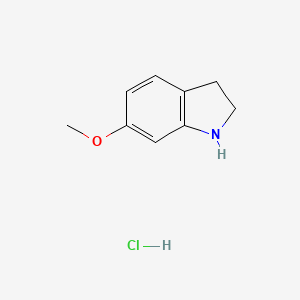 molecular formula C9H12ClNO B1463056 6-Methoxyindoline hydrochloride CAS No. 4770-41-6