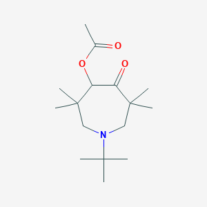 1-Tert-butyl-3,3,6,6-tetramethyl-5-oxoazepan-4-yl acetate