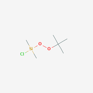 molecular formula C6H15ClO2Si B14630799 Silane, chloro[(1,1-dimethylethyl)dioxy]dimethyl- CAS No. 54710-43-9