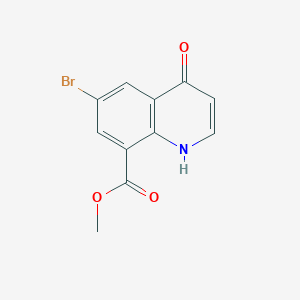 molecular formula C11H8BrNO3 B1463085 6-溴-4-氧代-1,4-二氢-8-喹啉甲酸甲酯 CAS No. 1190198-14-1
