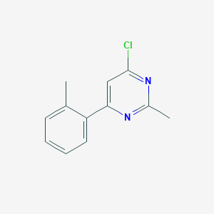 molecular formula C12H11ClN2 B1463090 4-Chloro-2-methyl-6-(o-tolyl)pyrimidine CAS No. 1159820-74-2