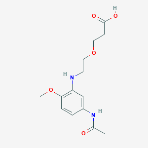 3-[2-(5-Acetamido-2-methoxyanilino)ethoxy]propanoic acid