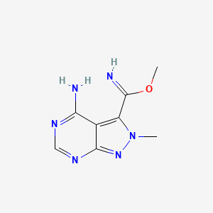 Methyl 4-amino-2-methyl-2h-pyrazolo[3,4-d]pyrimidine-3-carboximidoate