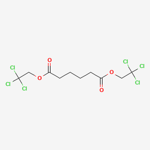 molecular formula C10H12Cl6O4 B14631025 Bis(2,2,2-trichloroethyl) hexanedioate CAS No. 57392-52-6