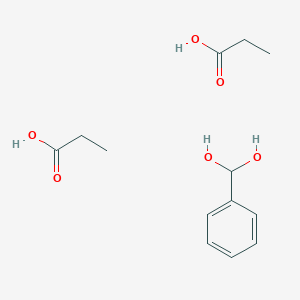 molecular formula C13H20O6 B14631037 Phenylmethanediol;propanoic acid CAS No. 55696-47-4