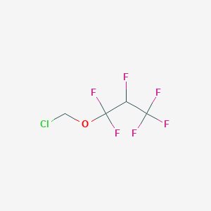 molecular formula C4H3ClF6O B14631041 1-(Chloromethoxy)-1,1,2,3,3,3-hexafluoropropane CAS No. 56860-84-5