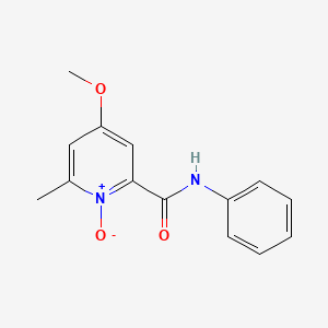 2-Pyridinecarboxamide, 4-methoxy-6-methyl-N-phenyl-, 1-oxide