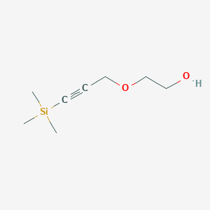 molecular formula C8H16O2Si B14631077 2-{[3-(Trimethylsilyl)prop-2-yn-1-yl]oxy}ethan-1-ol CAS No. 55560-40-2