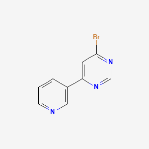molecular formula C9H6BrN3 B1463110 4-溴-6-(吡啶-3-基)嘧啶 CAS No. 1159818-78-6