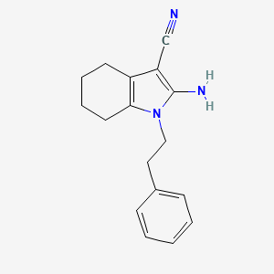 2-Amino-1-(2-phenylethyl)-4,5,6,7-tetrahydro-1H-indole-3-carbonitrile