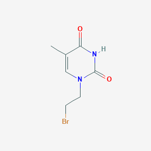 molecular formula C7H9BrN2O2 B14631139 1-(2-Bromoethyl)-5-methylpyrimidine-2,4(1H,3H)-dione CAS No. 53438-98-5