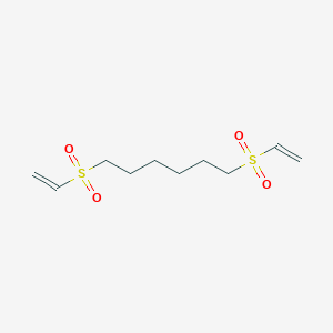 molecular formula C10H18O4S2 B14631167 1,6-Di(ethenesulfonyl)hexane CAS No. 55818-44-5