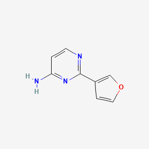 molecular formula C8H7N3O B1463117 2-(呋喃-3-基)嘧啶-4-胺 CAS No. 1159817-02-3