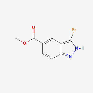 molecular formula C9H7BrN2O2 B1463122 3-溴-1H-吲唑-5-羧酸甲酯 CAS No. 1086391-06-1