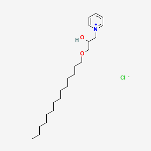 molecular formula C22H40ClNO2 B14631234 1-[2-Hydroxy-3-(tetradecyloxy)propyl]pyridin-1-ium chloride CAS No. 55034-82-7