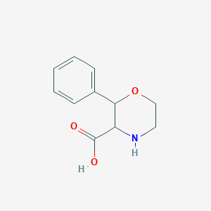 molecular formula C11H13NO3 B1463125 2-苯基吗啉-3-羧酸 CAS No. 751421-37-1