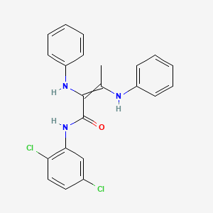 molecular formula C22H19Cl2N3O B14631279 2,3-Dianilino-N-(2,5-dichlorophenyl)but-2-enamide CAS No. 56182-64-0