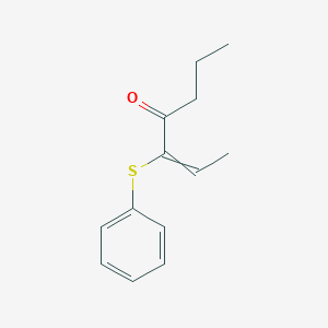 molecular formula C13H16OS B14631287 3-(Phenylsulfanyl)hept-2-en-4-one CAS No. 56631-63-1