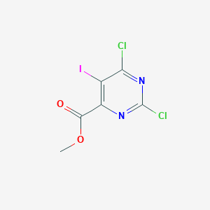 molecular formula C6H3Cl2IN2O2 B1463130 2,6-二氯-5-碘嘧啶-4-甲酸甲酯 CAS No. 1136962-00-9