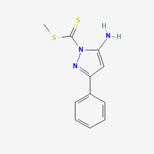 Methyl 5-amino-3-phenyl-1H-pyrazole-1-carbodithioate