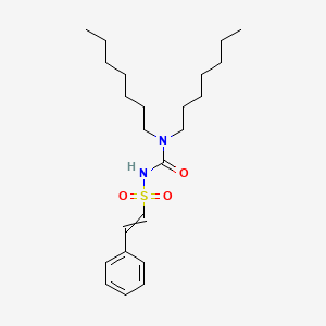 N-(Diheptylcarbamoyl)-2-phenylethene-1-sulfonamide