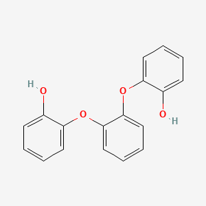 molecular formula C18H14O4 B14631355 2,2'-[1,2-Phenylenebis(oxy)]diphenol CAS No. 53181-24-1