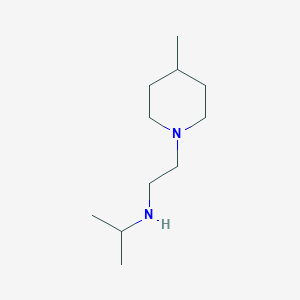 molecular formula C11H24N2 B1463136 N-[2-(4-Methylpiperidin-1-YL)ethyl]propan-2-amine CAS No. 915924-65-1