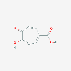 molecular formula C8H6O4 B14631360 4-Hydroxy-5-oxocyclohepta-1,3,6-triene-1-carboxylic acid CAS No. 56968-86-6