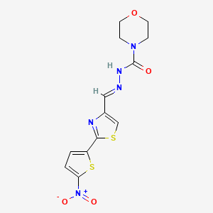 Morpholinecarboxylic acid, ((2-(5-nitro-2-thienyl)-4-thiazolyl)methylene)hydrazide