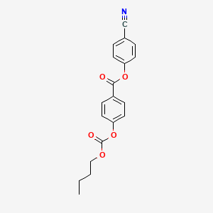 molecular formula C19H17NO5 B14631393 4-Cyanophenyl 4-[(butoxycarbonyl)oxy]benzoate CAS No. 53629-59-7