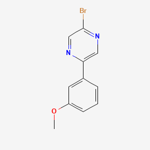 molecular formula C11H9BrN2O B1463141 2-溴-5-(3-甲氧基苯基)吡嗪 CAS No. 1142196-01-7