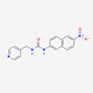 N-(6-Nitronaphthalen-2-yl)-N'-[(pyridin-4-yl)methyl]urea