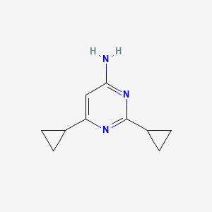 molecular formula C10H13N3 B1463146 2,6-Dicyclopropylpyrimidin-4-amine CAS No. 1159820-68-4