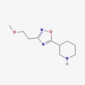 molecular formula C10H17N3O2 B1463147 3-[3-(2-Methoxyethyl)-1,2,4-oxadiazol-5-YL]piperidine CAS No. 915920-01-3