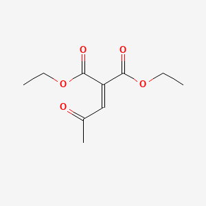 molecular formula C10H14O5 B14631470 Propanedioic acid, (2-oxopropylidene)-, diethyl ester CAS No. 52786-28-4