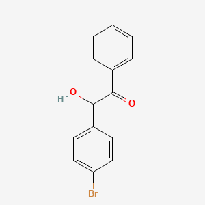 molecular formula C14H11BrO2 B14631479 Ethanone, 2-(4-bromophenyl)-2-hydroxy-1-phenyl- CAS No. 53458-14-3