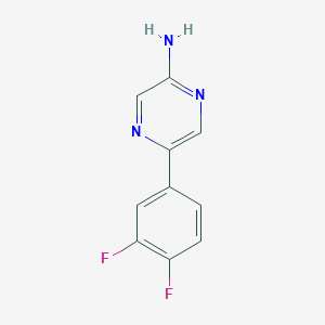 molecular formula C10H7F2N3 B1463148 2-Amino-5-(3,4-difluorophenyl)pyrazine CAS No. 1159820-80-0