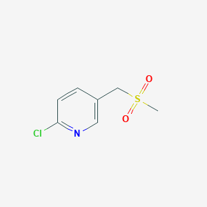 molecular formula C7H8ClNO2S B1463149 2-Chloro-5-[(methylsulfonyl)methyl]pyridine CAS No. 1158608-08-2