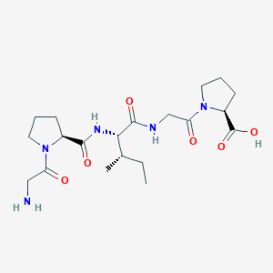 molecular formula C20H33N5O6 B14631515 L-Proline, glycyl-L-prolyl-L-isoleucylglycyl- CAS No. 56672-77-6